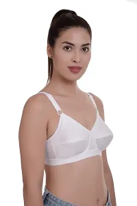 Stylish White Cotton Solid Bras For Women-thumb1