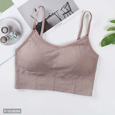 Stylish Maroon Cotton Self Design Bras For Women