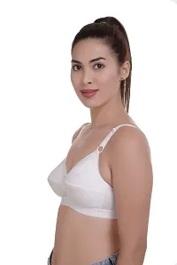 Stylish White Cotton Solid Bras For Women-thumb2