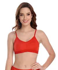 Stylish Red,Orange Cotton Solid Bras For Women Pack Of 2-thumb3