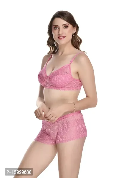 Stylish Fancy Net Bra  Panty Set For Women Pack Of 2-thumb3