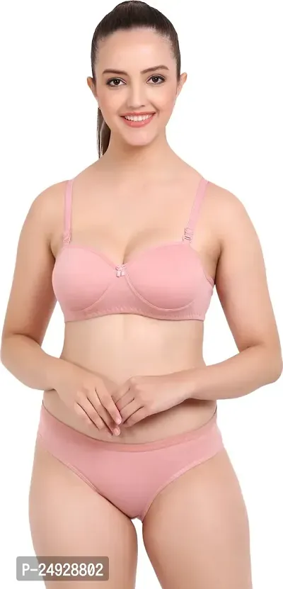 Stylish Cotton Bra And Panty Set For Women