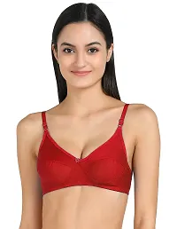 PIBU-Women's Cotton Bra Panty Set for Women Lingerie Set Sexy Honeymoon Undergarments ( Color : Red,Blue,Pink )( Pack of ) Model No : SK01-thumb4