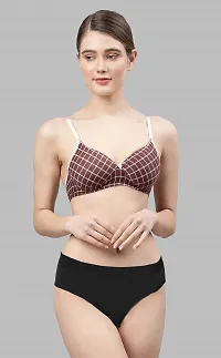 PIBU-Women Black,Maroon Cotton Bra Panty Set|Lingerie Set|Honeymoon Night Dress Wedding|Valentine Beautiful Gift for Girl|Bra Panty Set for Women with Sexy|Bra Panty Set for Women-thumb3