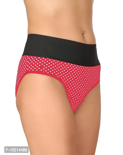 Stylish Pink Cotton Blend  Briefs For Women-thumb2