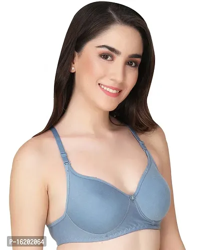 Stylish Cotton Solid Bras For Women- Pack Of 3-thumb2