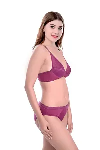 PIBU-Women's Cotton Bra Panty Set for Women Lingerie Set Sexy Honeymoon Undergarments ( Color : Maroon,Black )( Pack of 2 )( Size :36) Model No : Safal et-thumb1