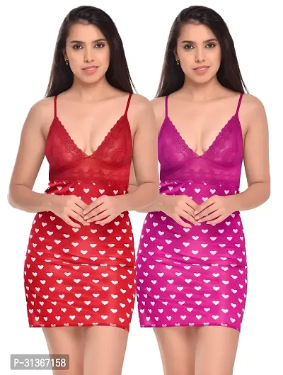 Babydoll Sexy Lingerie Set for Honeymoon Pack of 2-thumb0