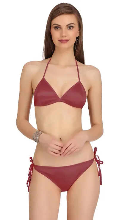 Women Sexy Satin Bikini Set (Bra-Panty Set)