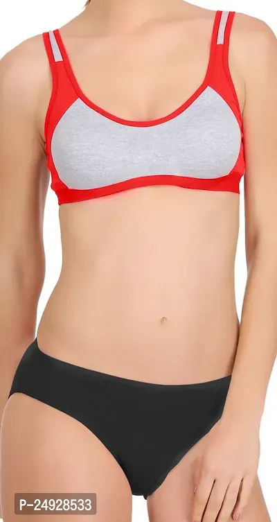 Stylish Cotton Bra And Panty Set For Women-thumb5