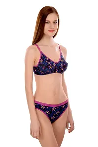 Stylish Purple  Bra  Panty Set For Women-thumb1