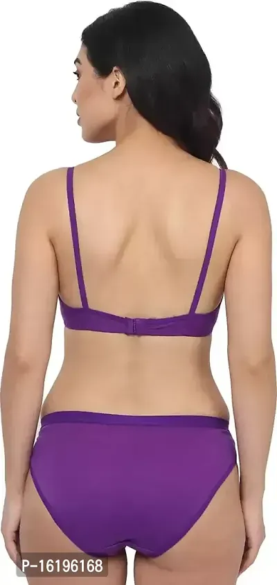 Buy Stylish Purple Bra Panty Set For Women Online In India At