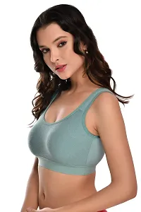 Stylish Green Cotton Solid Bras For Women-thumb2