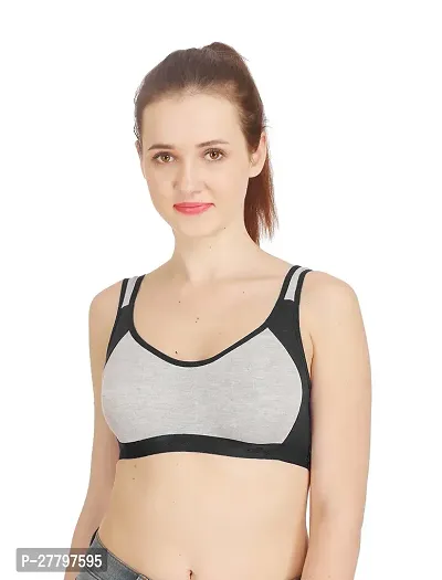Stylish Black Cotton Solid Bras For Women-thumb0