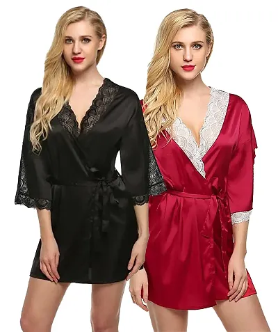 Stylish Fancy Designer Net Baby Doll Night Dress For Women Pack Of 2