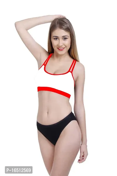 Stylish Red  Bra  Panty Set For Women-thumb3