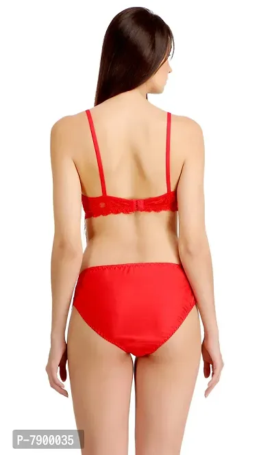 Fashion Comfortz Non Padded Wirefree Bra and Panty Set for Woman Red-thumb4