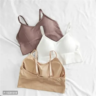 Stylish Cotton Self Design Bras For Women- Pack Of 3