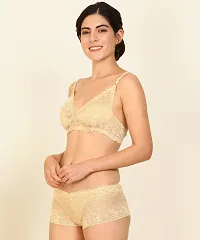 Stylish Brown  Bra  Panty Set For Women-thumb2