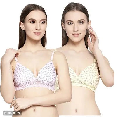 Stylish Cotton Printed Bras For Women- Pack Of 2-thumb0