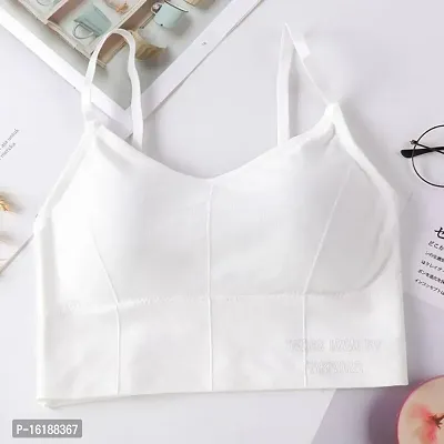 Stylish White Cotton Self Design Bras For Women