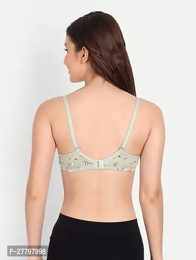 Stylish Green Cotton Solid Bras For Women-thumb4