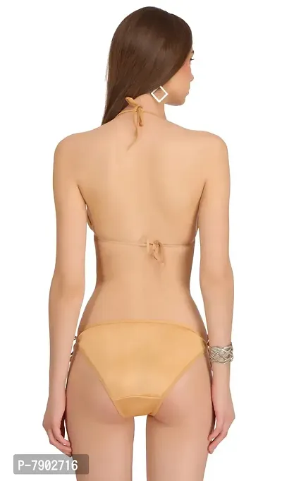 Fashion Comfortz Bra  Panty Set for Women Ll Ladies and Girls Lingerie Set Gold,Black-thumb4