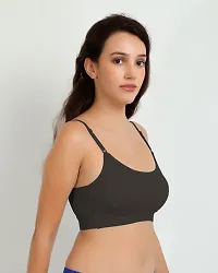 Stylish Black Cotton Solid Bras For Women-thumb2