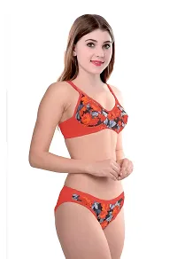 PIBU-Women's Cotton Bra Panty Set for Women Lingerie Set Sexy Honeymoon Undergarments ( Color : Red )( Pack of 1 )( Size :32) Model No : Sunflower SSet-thumb1