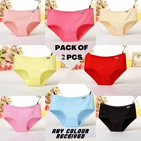 Stylish Silk Self Pattern Briefs For Women- Pack Of 2