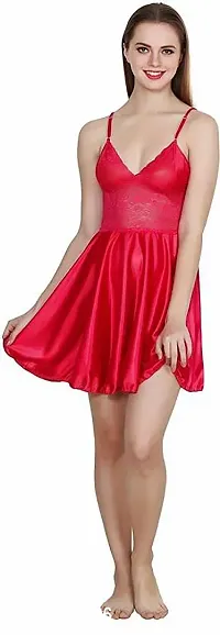 Elegant Red Net  Baby Dolls For Women