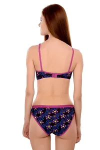 Stylish Purple  Bra  Panty Set For Women-thumb3