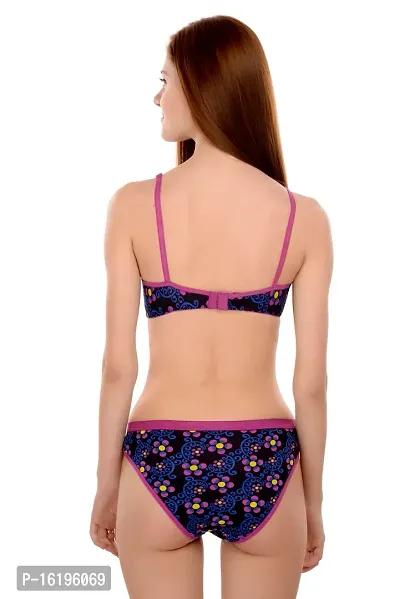 Stylish Purple  Bra  Panty Set For Women-thumb4