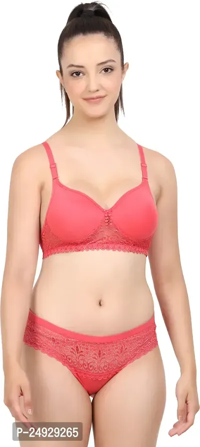 Stylish Cotton Bra And Panty Set For Women-thumb0