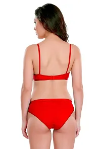 Fashion Comfortz Women's Lingerie Set |Lingerie Set|Bra Panty Set |Bra Panty Set for Women with Sexy|Bra Panty Set for Women|Panty Bra Set for Women Red-thumb3