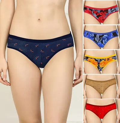 Stylish Silk Self Pattern Briefs For Women- Pack Of