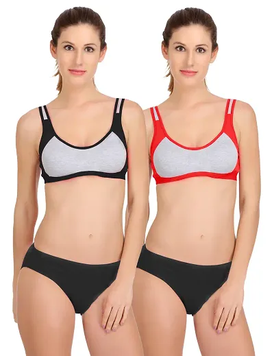 Stylish Bra And Panty Set For Women Pack Of 2