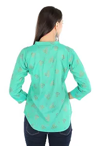 one amore Cotton Tunic | V-Neck | Casual | Regular Fit | 3/4 Sleeve | Hip Length-thumb1