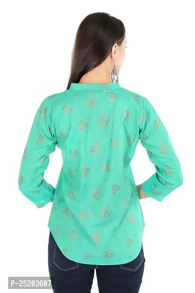 one amore Cotton Tunic | V-Neck | Casual | Regular Fit | 3/4 Sleeve | Hip Length-thumb2
