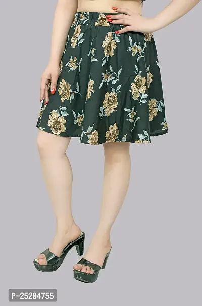 one amore Leopard Elegance Above Knee Flared Skirt-thumb3