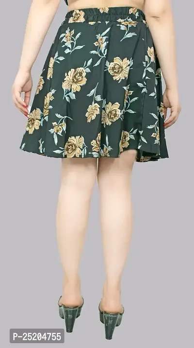 one amore Leopard Elegance Above Knee Flared Skirt-thumb2