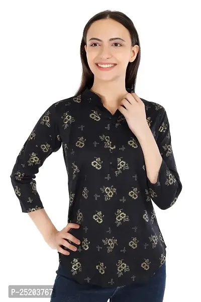 one amore Cotton Tunic | V-Neck | Casual | Regular Fit | 3/4 Sleeve | Hip Length