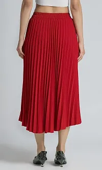 one amore Classic Stretchy All Time Trendy Pleated Skirt for Women-thumb3