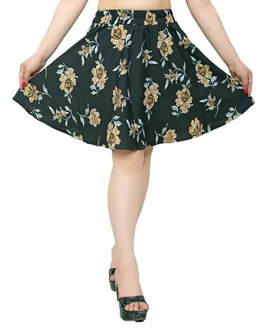 one amore Leopard Elegance Above Knee Flared Skirt