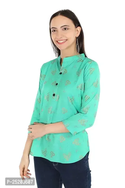 one amore Cotton Tunic | V-Neck | Casual | Regular Fit | 3/4 Sleeve | Hip Length-thumb3