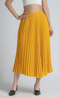 one amore Classic Stretchy All Time Trendy Pleated Skirt for Women-thumb1