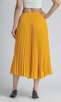 one amore Classic Stretchy All Time Trendy Pleated Skirt for Women-thumb3