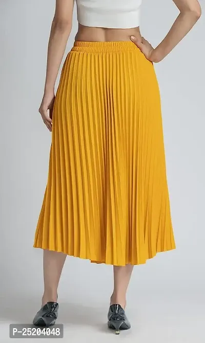one amore Classic Stretchy All Time Trendy Pleated Skirt for Women-thumb4