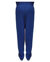 Aakarshini Straight fit cotton night pants sports with side pockets for summer gym blue-thumb1