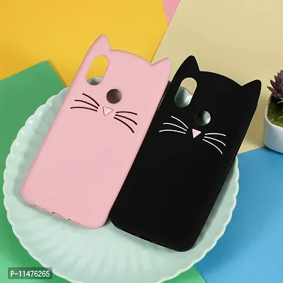 DEALPICK Giliter Silicon Cute Cat Case Cover for Redmi 6 Pro - Pink-thumb5